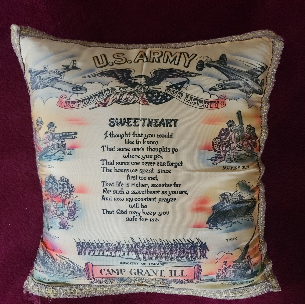 Army vintage pillow